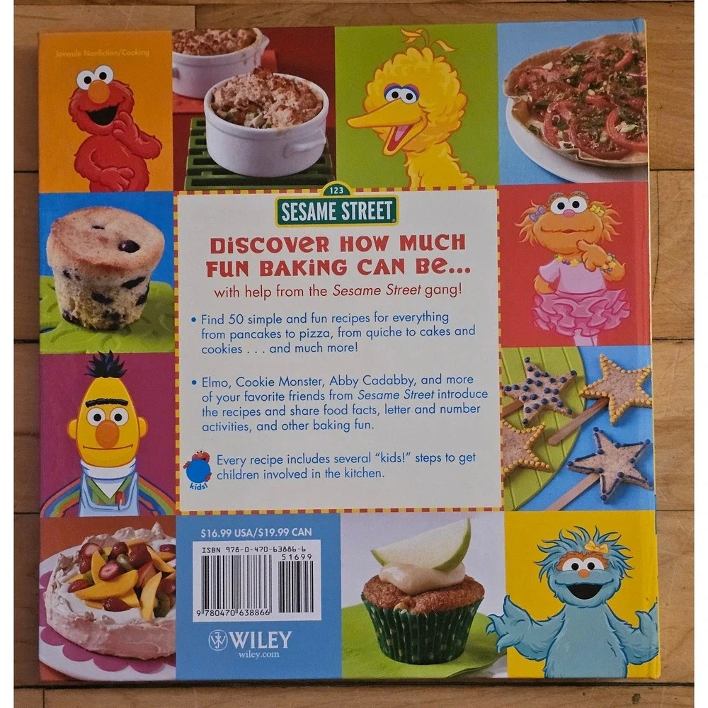 Sesame Street B is for Baking Cookbook Susan McQuillan 50 Recipes Hardcover
